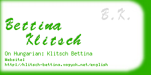 bettina klitsch business card